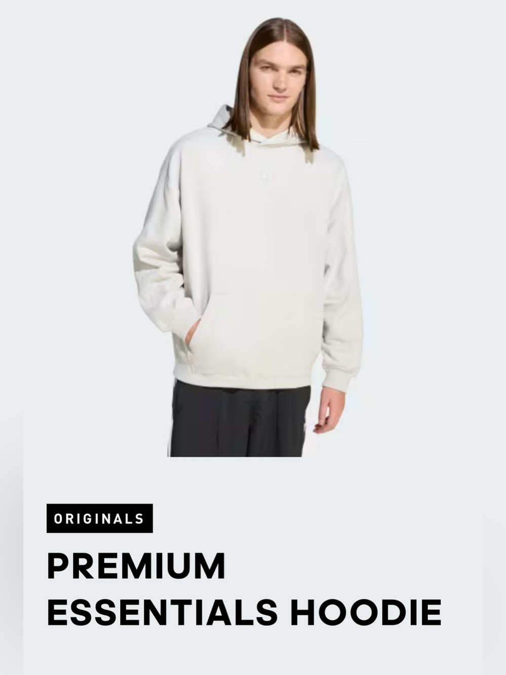 NEW MEN’S ADIDAS TREFOIL PREMIUM ESSENTIALS HOODIE - MEDIUM - KD3926